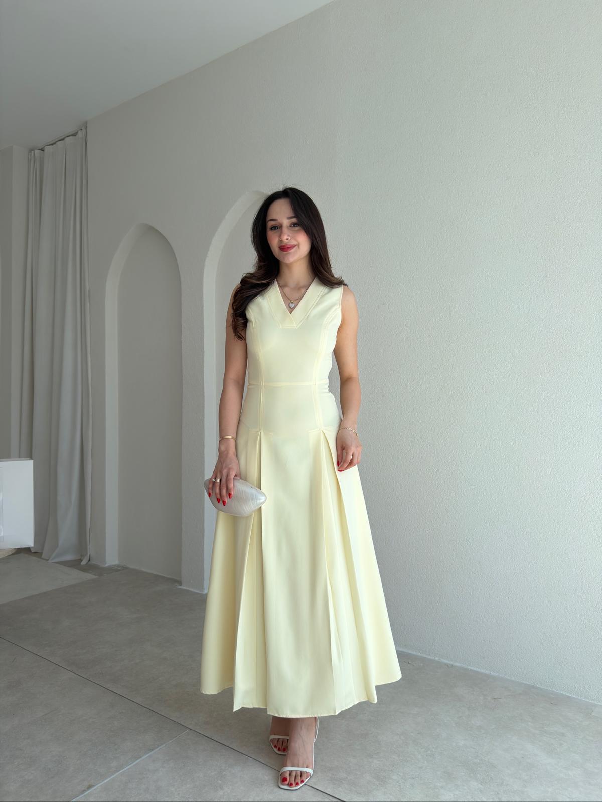 ADESYA Midi Elbise 6549 - Sarı