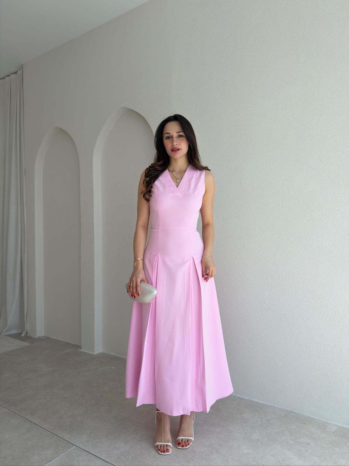 ADESYA Midi Elbise 6549 - Pembe