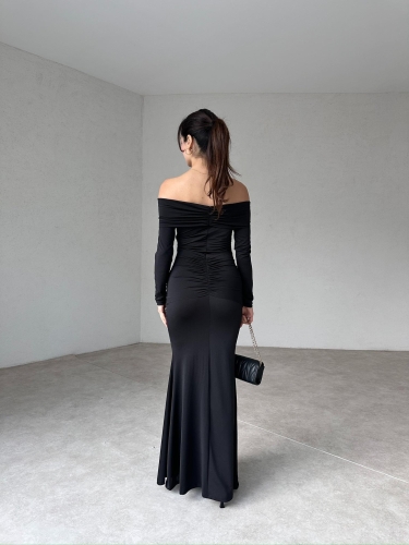 AFFLECK Maxi Elbise 2942 - Siyah - 4