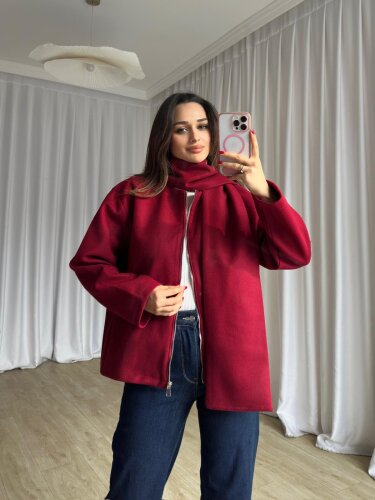 ALİNE Ceket 8463 - Bordo - 2