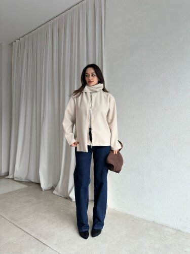 ALİNE Ceket 8463 - Krem - 3
