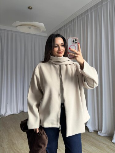 ALİNE Ceket 8463 - Krem - 2