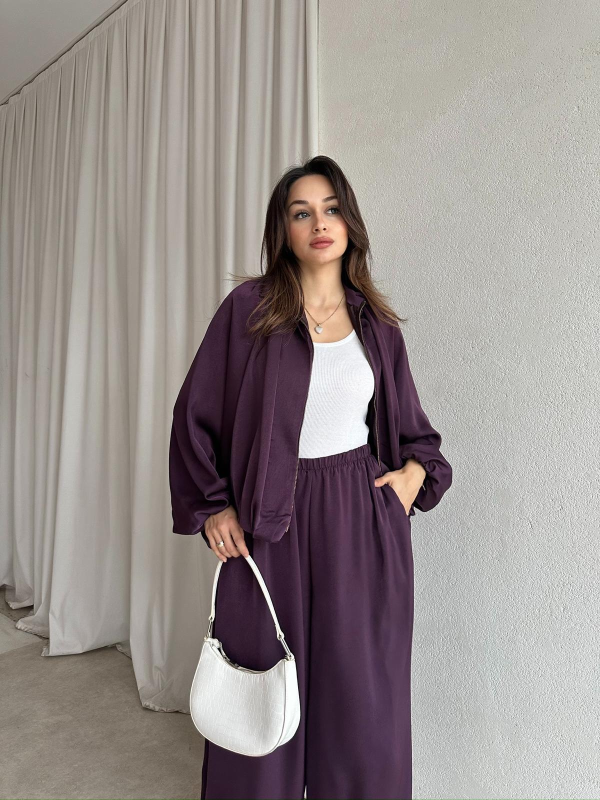 ALODİ Takım 8518 - Mürdüm ALT - ÜST TAKIM Mooi Butik