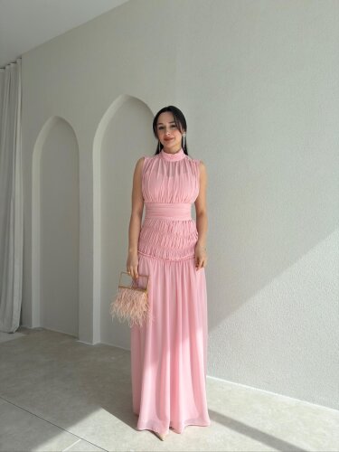 ALVİN Maxi Elbise 2013 - Pembe - Mooi Butik