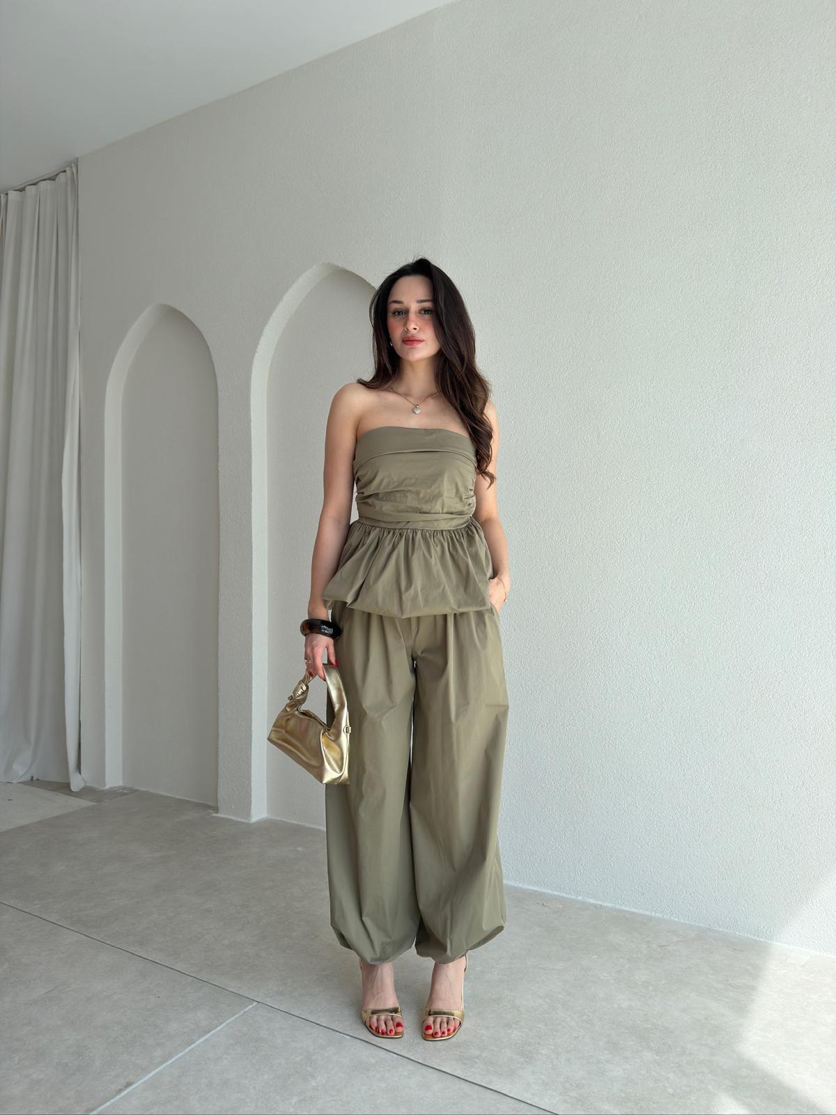 AMY Straplez Takım 8213 - Haki