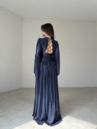ARİA Maxi Elbise 8548 - Lacivert - 5