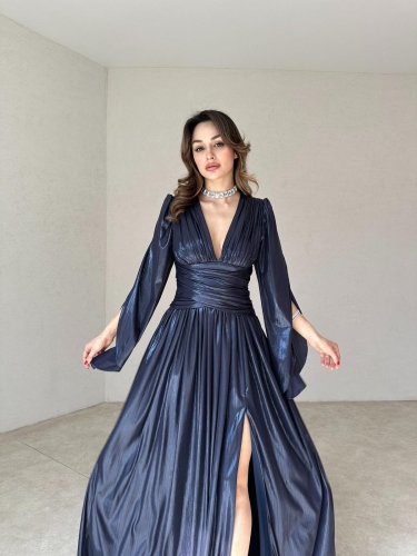 ARİA Maxi Elbise 8548 - Lacivert - 6