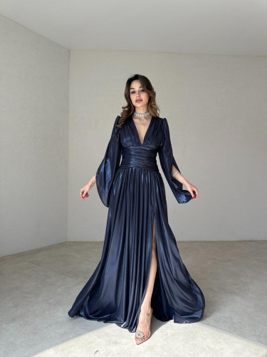 ARİA Maxi Elbise 8548 - Lacivert - 7