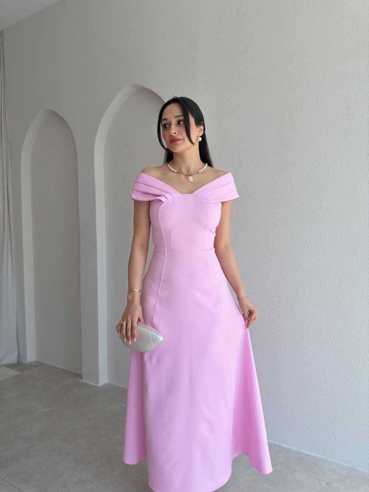 ARTEMİS Maxi Elbise 8600 - Pembe MAXİ ELBİSELER Mooi Butik