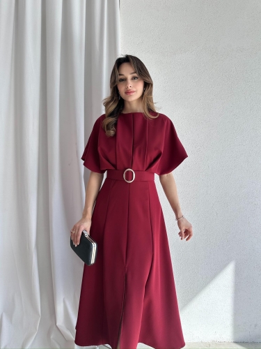 ARTHUR Midi Elbise 2056 - Bordo - 1