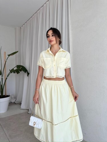 ASTER Takım 8229 - Sarı - Mooi Butik