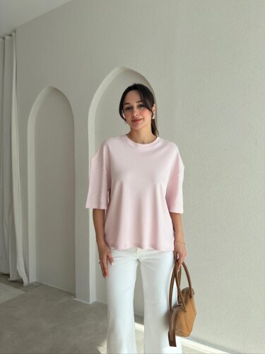 BASEL T-Shirt 8999 - Pudra - Mooi Butik