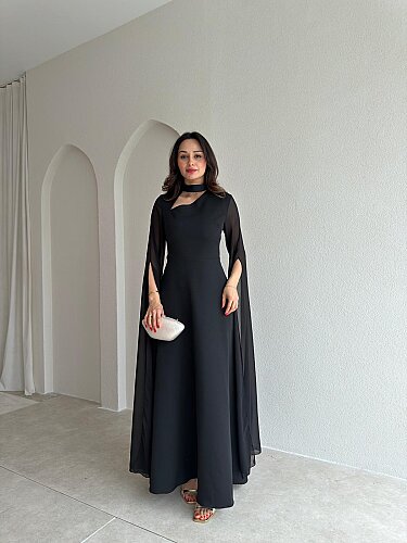 BERLİN Maxi Elbise 4215 - Siyah