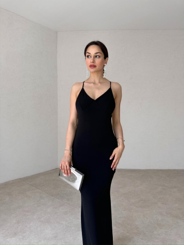 BESKOW Maxi Elbise 5041 - Siyah - 1