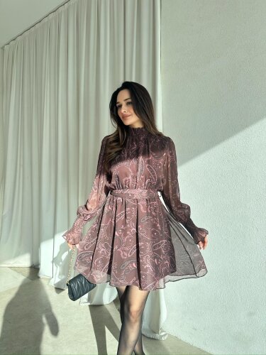 BİTYA Elbise 8522 - Kahverengi - Mooi Butik