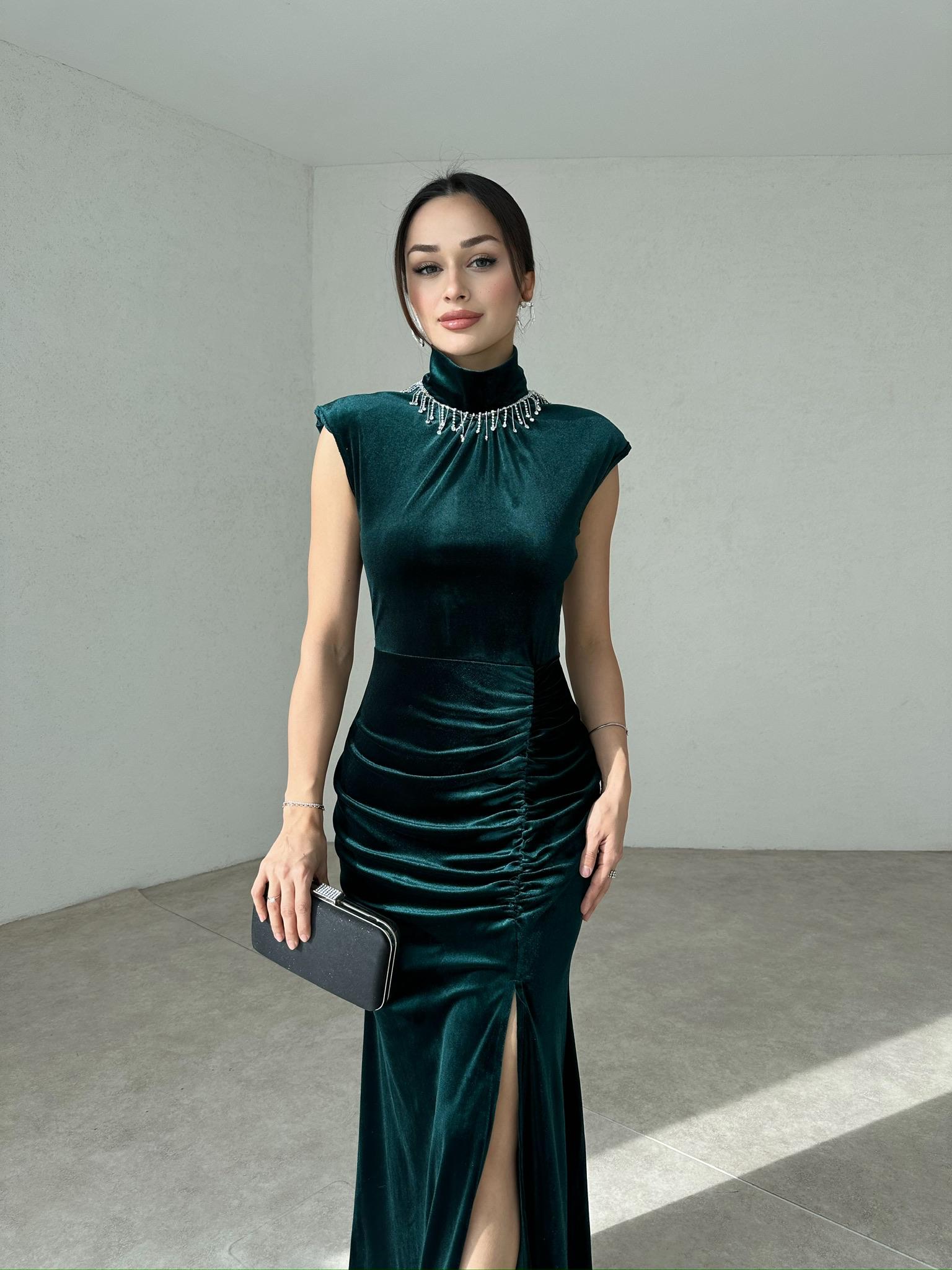 BOLOGNA Maxi Elbise 8855 - Yeşil 