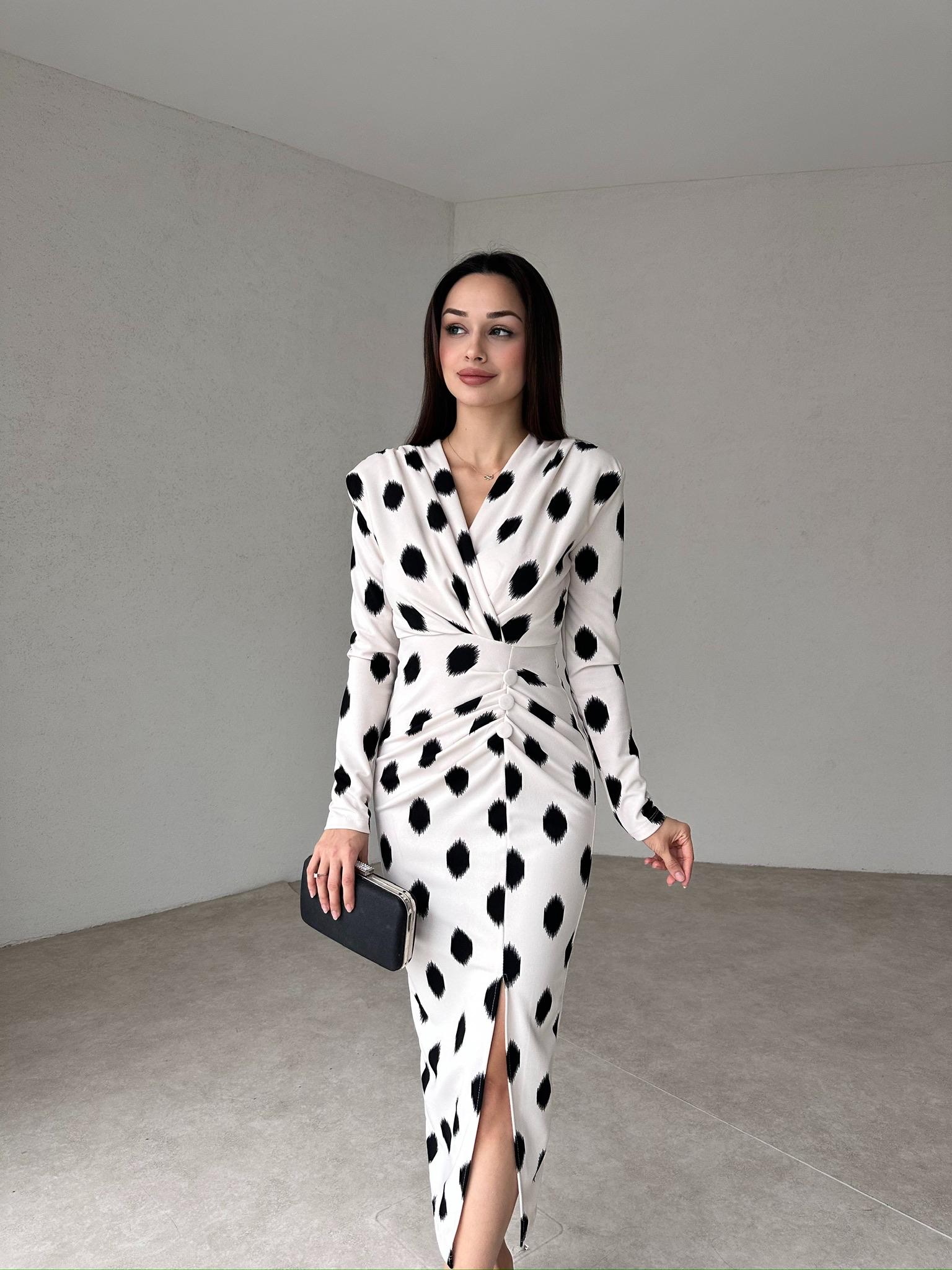 BRADLEY Midi Elbise 5421 - Beyaz