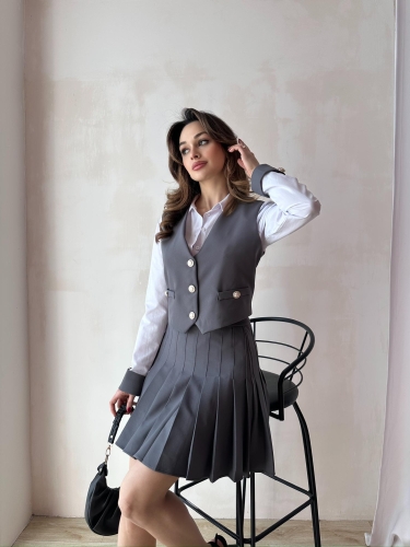 BRETTA Takım 5012 - Gri - Mooi Butik