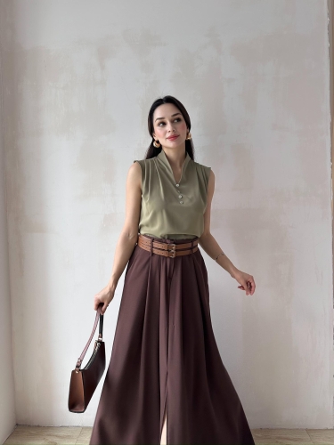 BRİTİSH Bluz 5084 - Haki - Mooi Butik