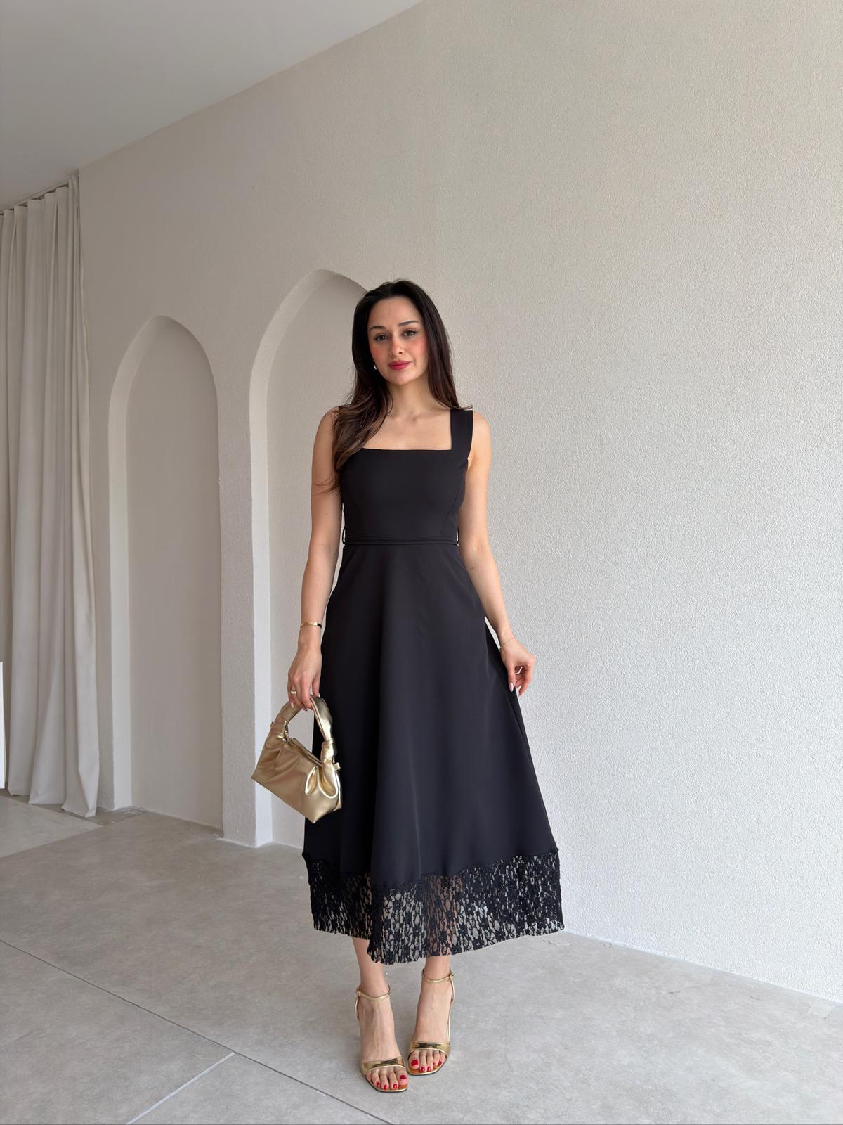 BRİTTA Midi Elbise 9545 - Siyah