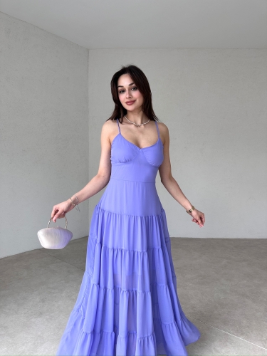 CARLETON Maxi Elbise 2411 - Lila 