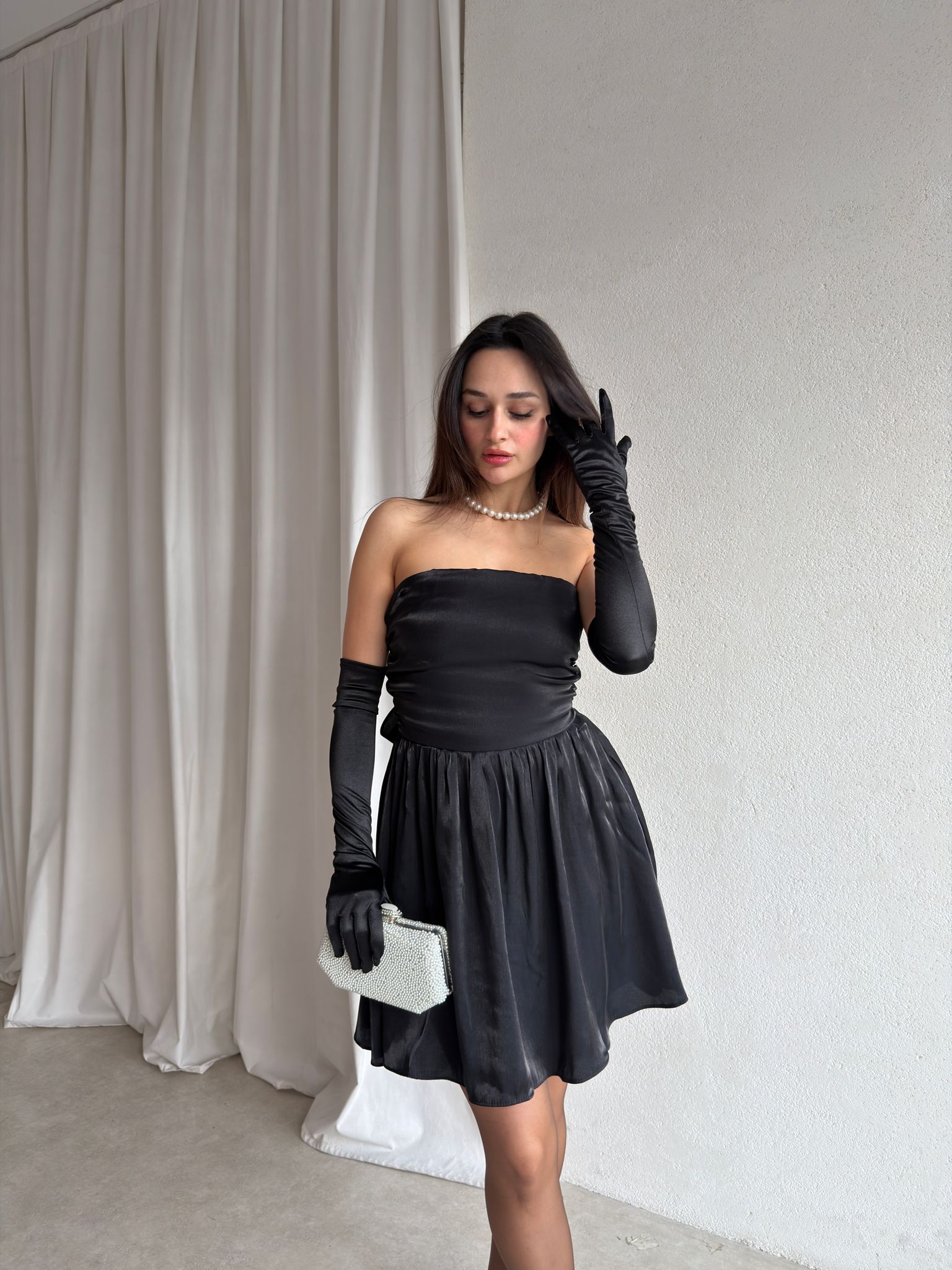 CASELLA Mini Elbise 7771 - Siyah