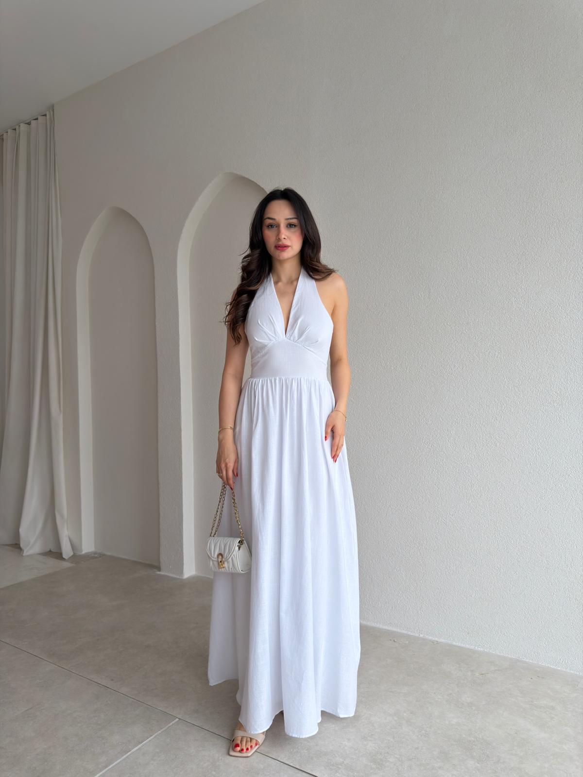 CASTİLLO Maxi Elbise 7239 - Beyaz