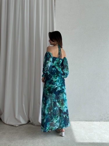 CATRİNA Maxi Elbise 6395 - Yeşil - 4