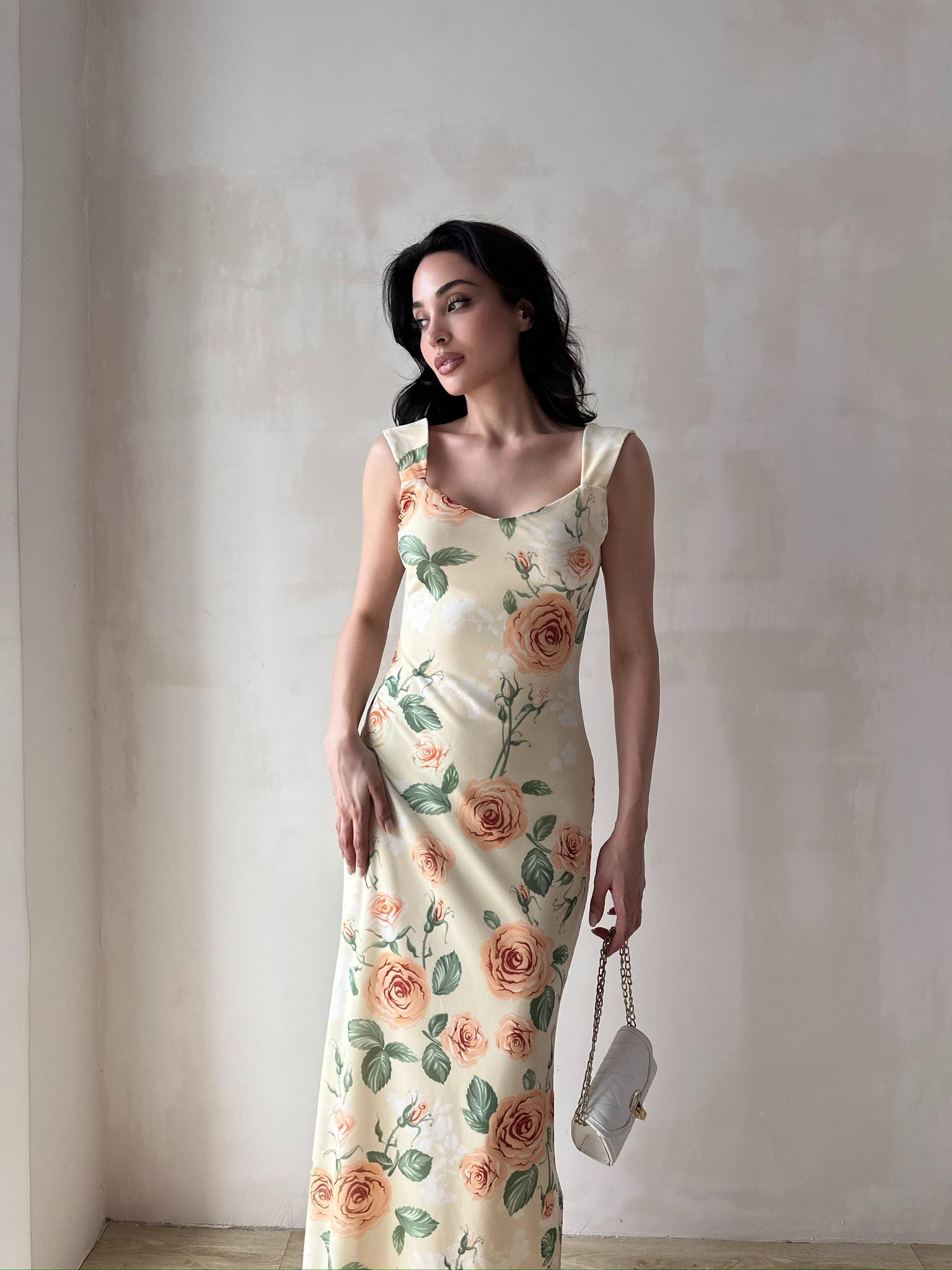 CELESTİA Maxi Elbise 0258 - Sarı