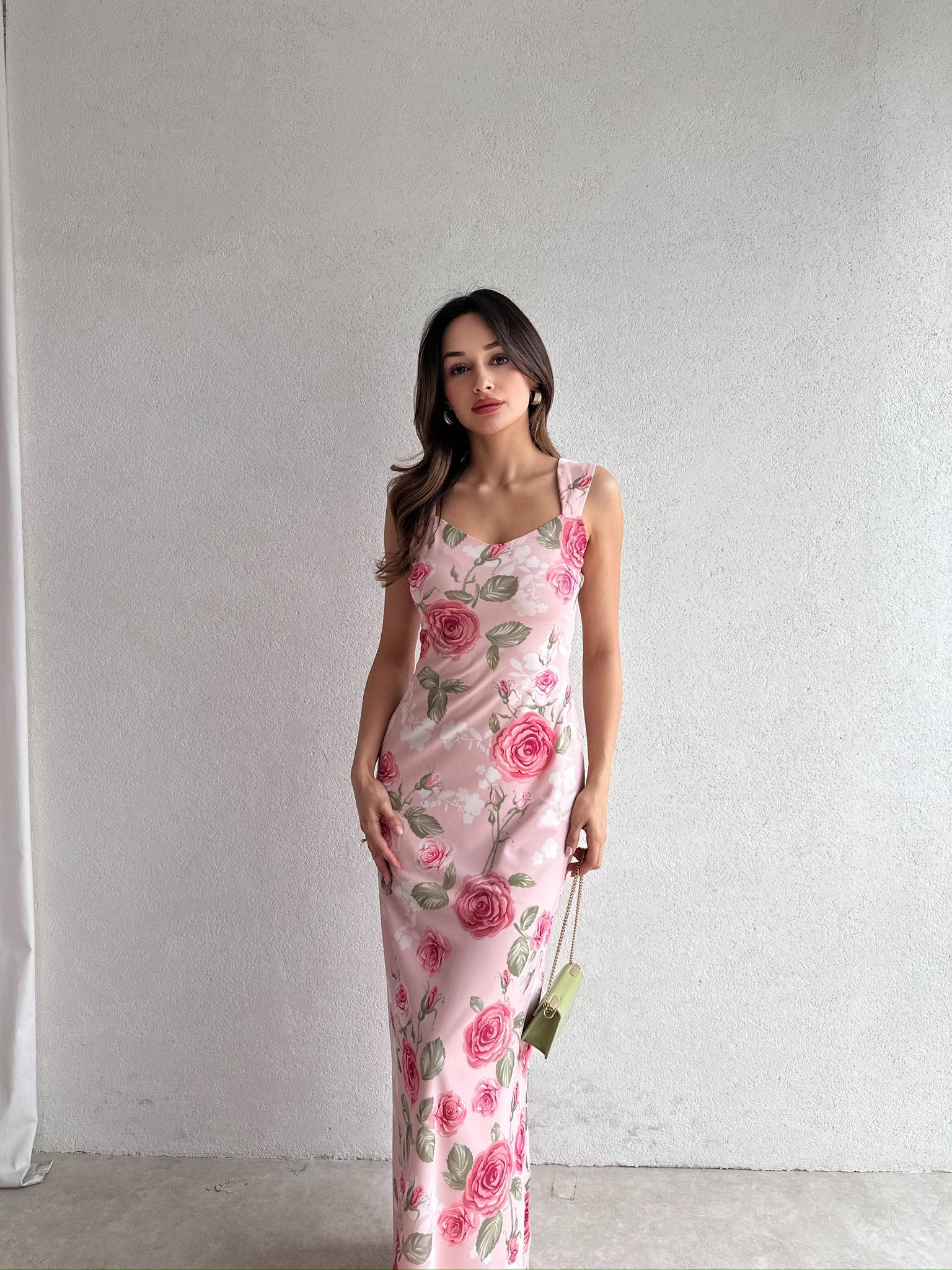CELESTİA Maxi Elbise 0258 - Pembe