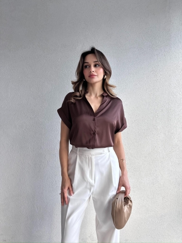 CELLA Gömlek 2093 - Acı Kahve - Mooi Butik