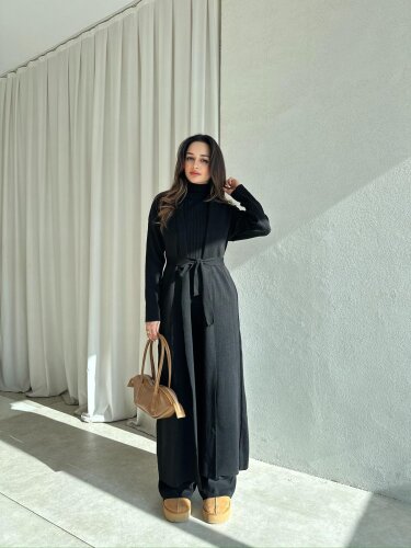 CİEL Triko Üçlü Takım 8418 - Siyah - Mooi Butik