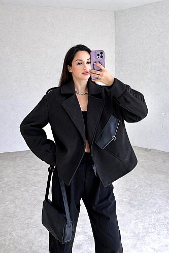 CLARA Ceket 9488 - Siyah - Mooi Butik