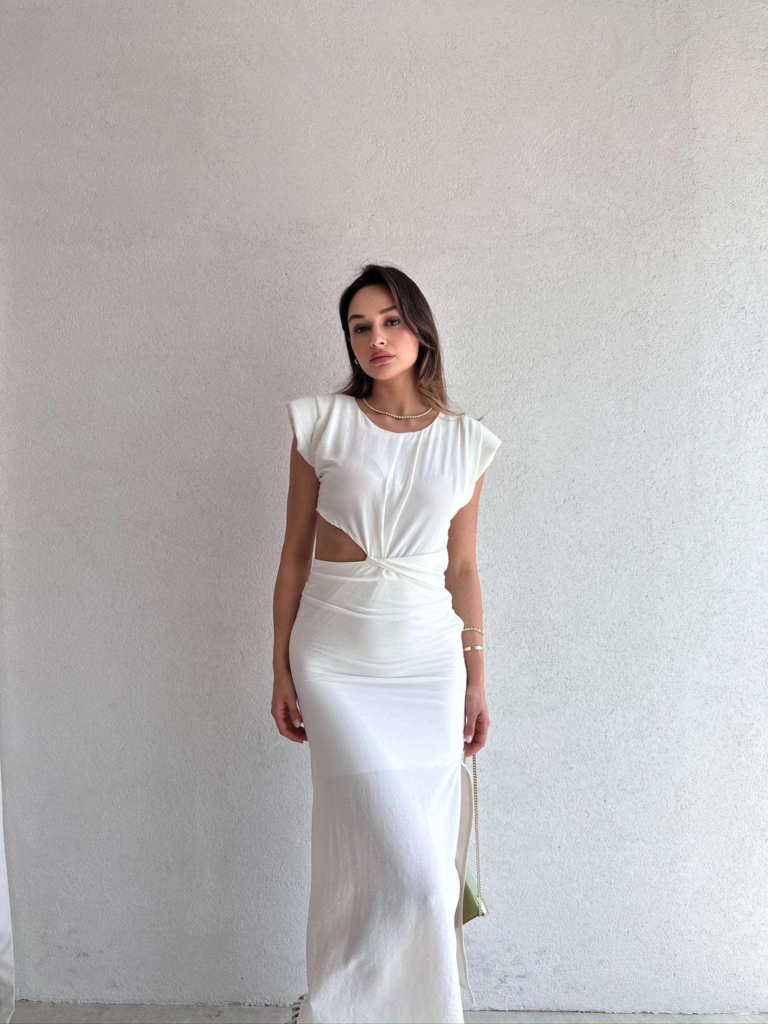 COPERNİCUS Midi Elbise 9222 - Beyaz