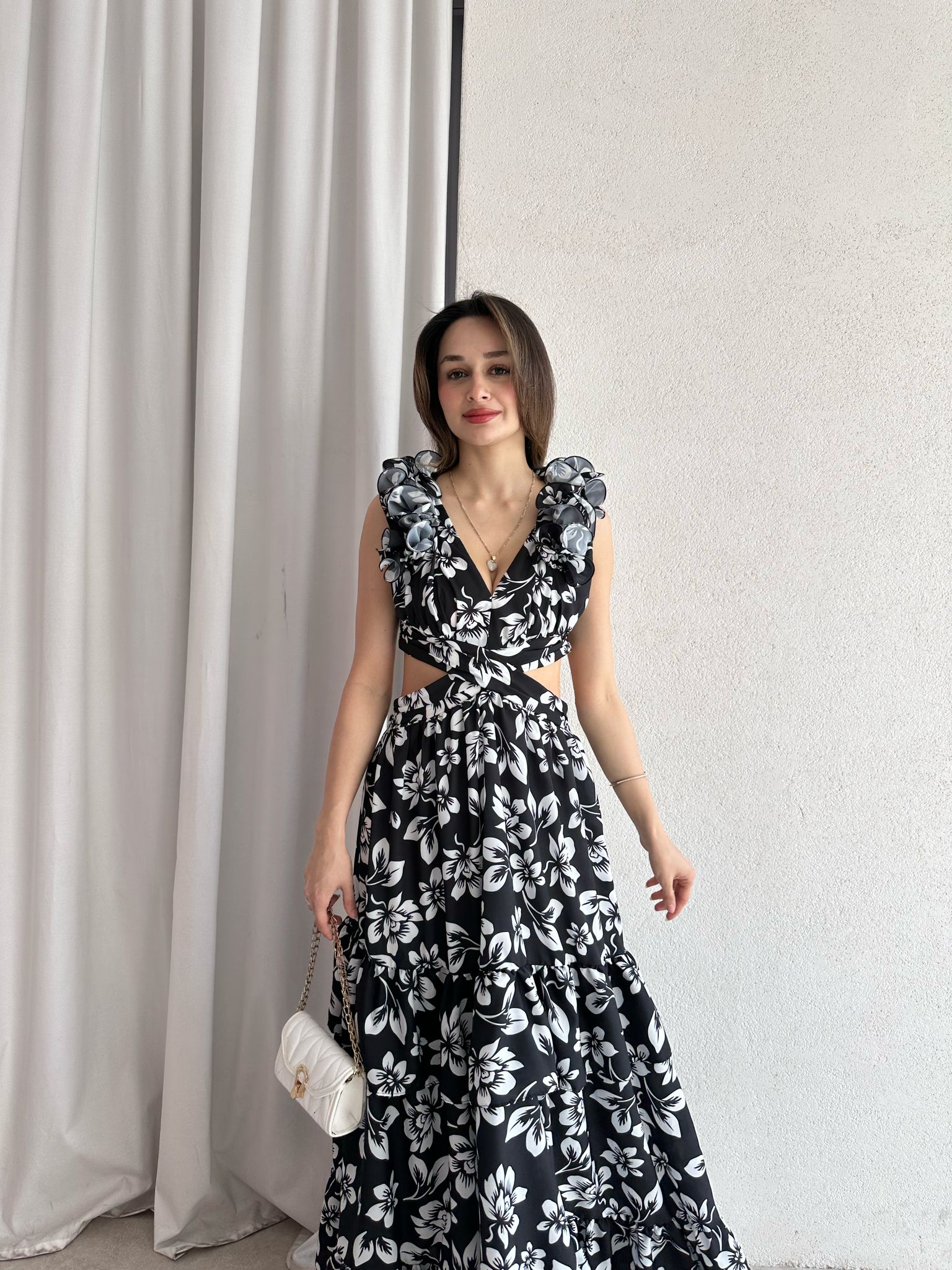 DARBY Maxi Elbise 5059 - Siyah