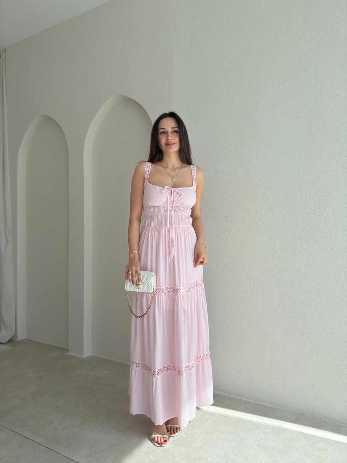 DEREK Maxi Elbise 3423 - Pudra
