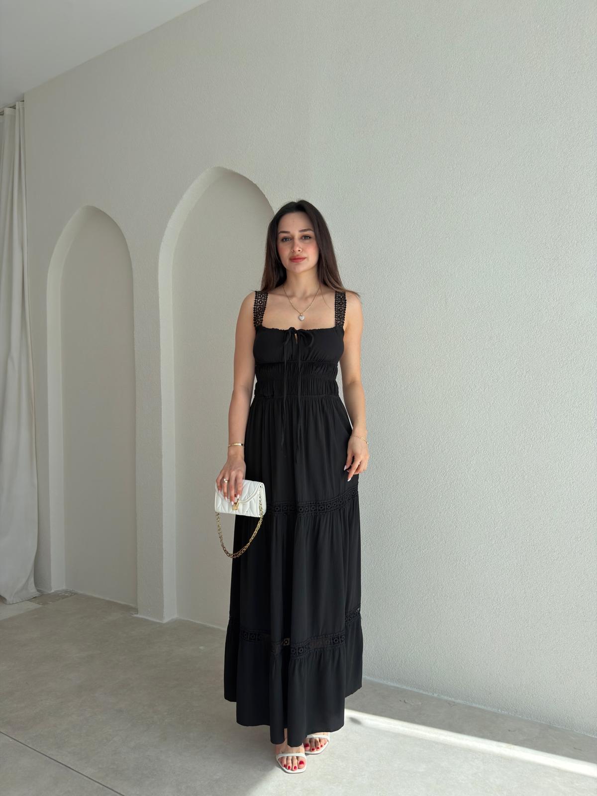 DEREK Maxi Elbise 3423 - Siyah
