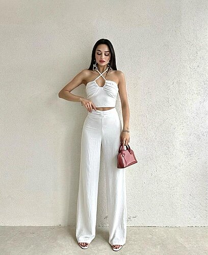 DESCARTES Takım 2647 - Beyaz - Mooi Butik