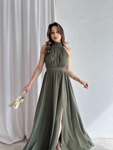 DİDEROT Maxi Elbise 9045 - Haki - 1