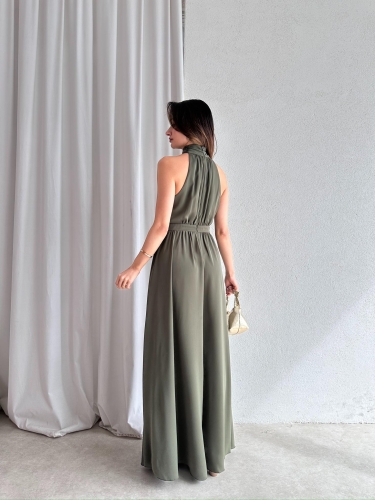 DİDEROT Maxi Elbise 9045 - Haki - 4