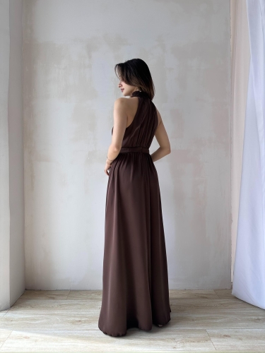 DİDEROT Maxi Elbise 9045 - Acı Kahve - 4