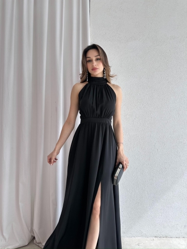 DİDEROT Maxi Elbise 9045 - Siyah 