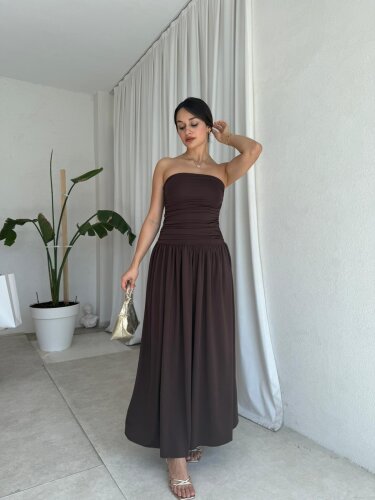 DOBBY Elbise 7995 - Acı Kahve - Mooi