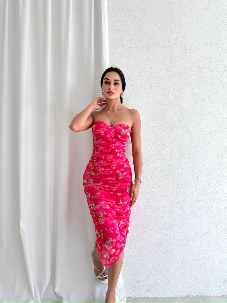 Drapeli Midi HOLİNESS Elbise 4924
