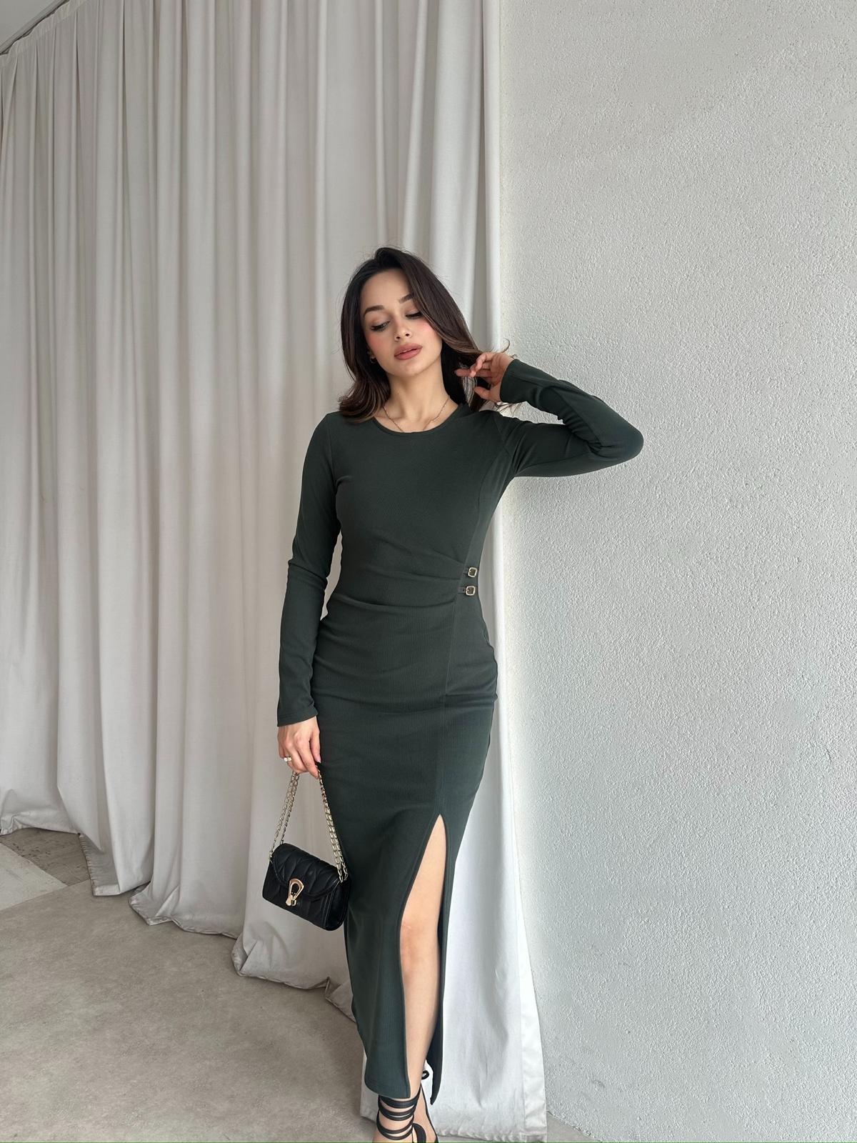 EDWARD Midi Elbise 9305 - Yeşil