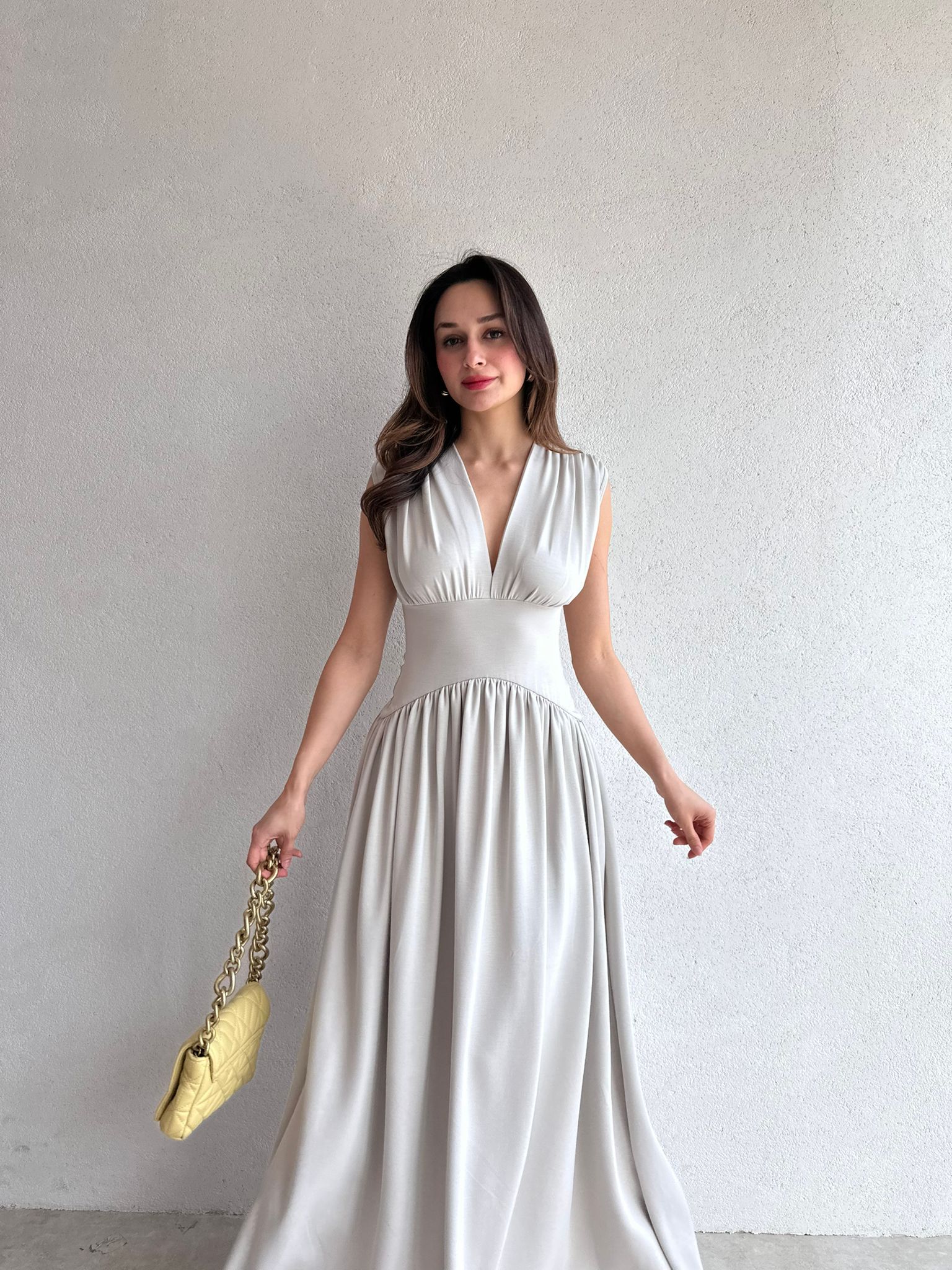EGERTON Maxi Elbise 3845 - Taş