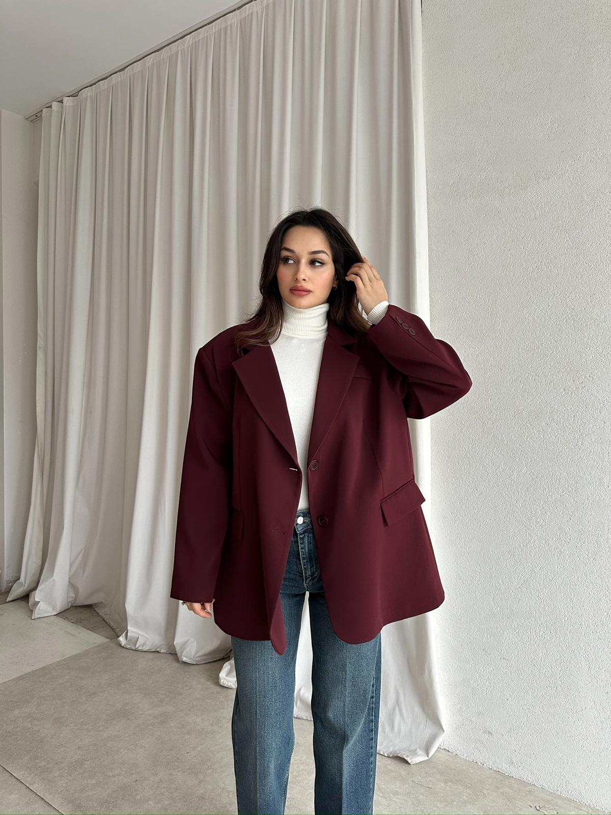 ELLA Ceket 6730 - Bordo