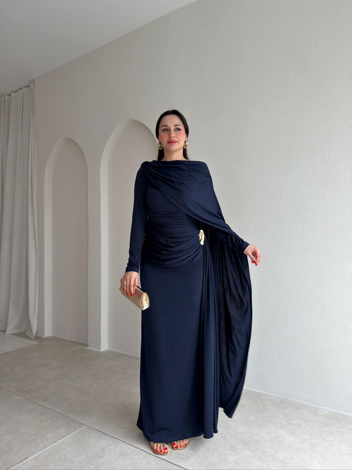 ELVİS Maxi Elbise 5447 - Lacivert