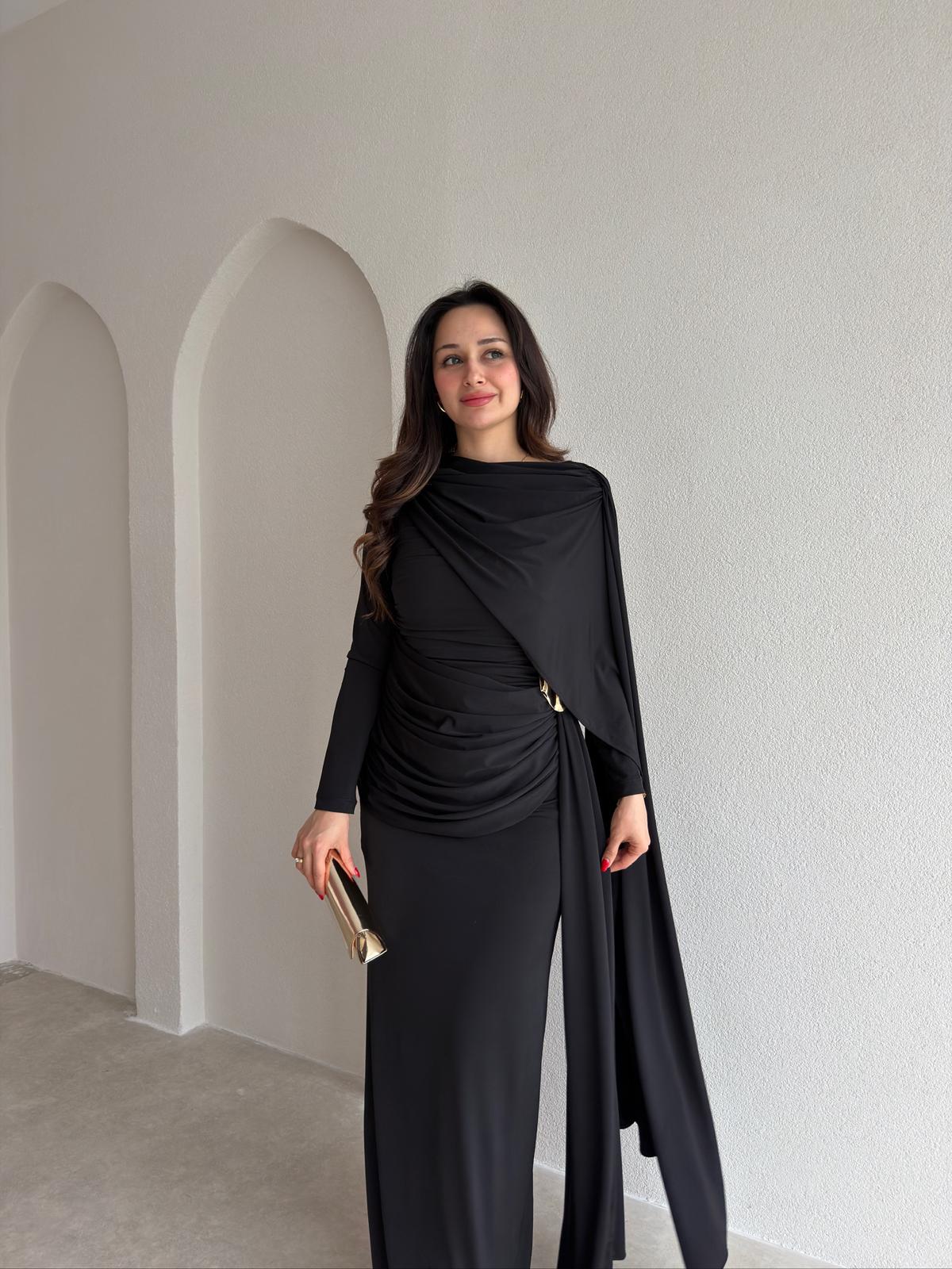 ELVİS Maxi Elbise 5447 - Siyah