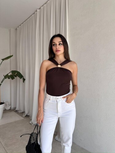 ENJOY Bluz 8139 - Acı Kahve - Mooi